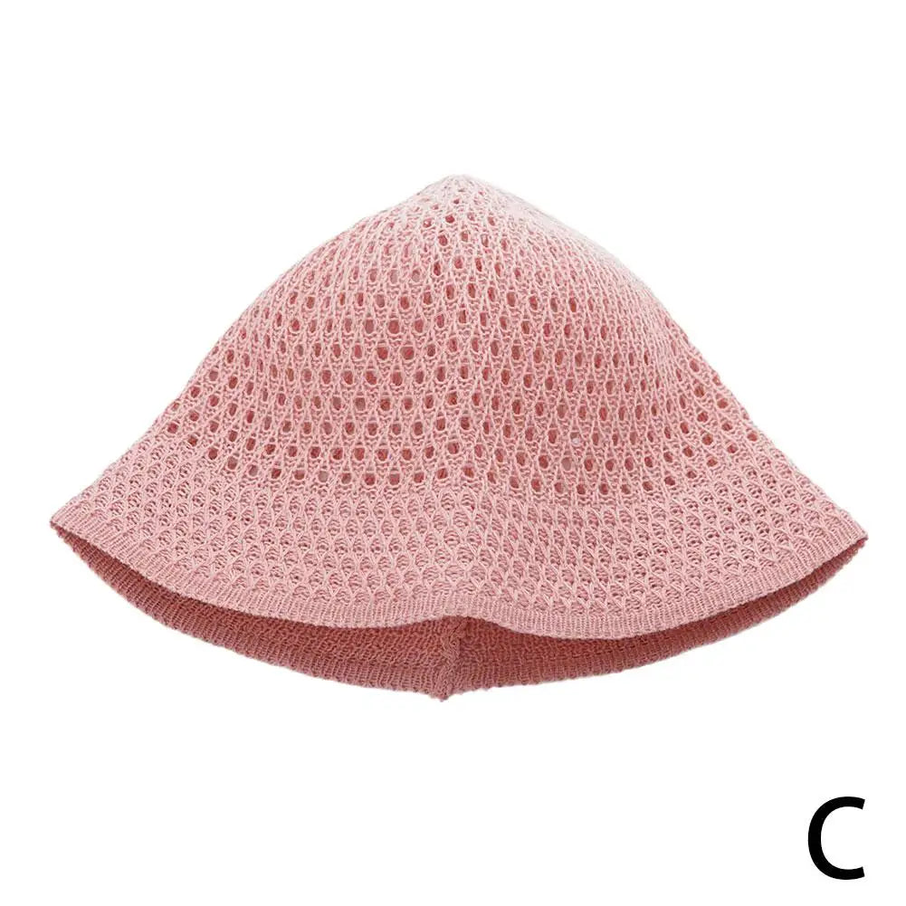Summer Breathable Hollow Knitted Crochet Bucket Hat