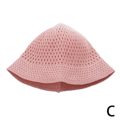 Summer Breathable Hollow Knitted Crochet Bucket Hat