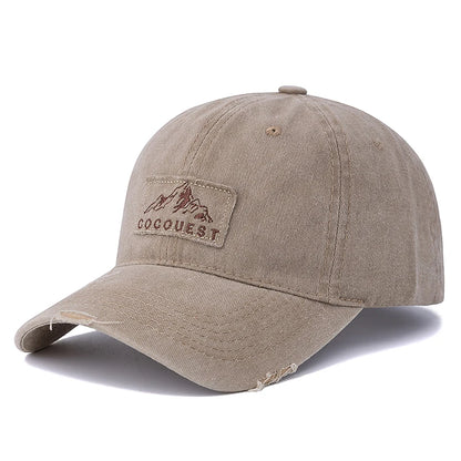 Vintage Mountain Peak Embroidered Baseball Cap