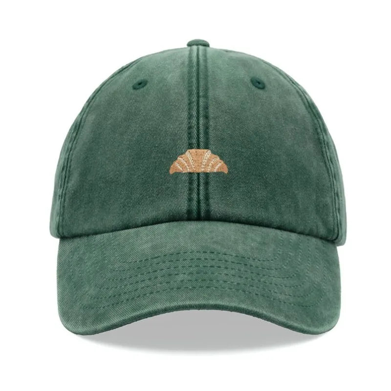 Croissant Printing Retro Washed Leisure Baseball Cap
