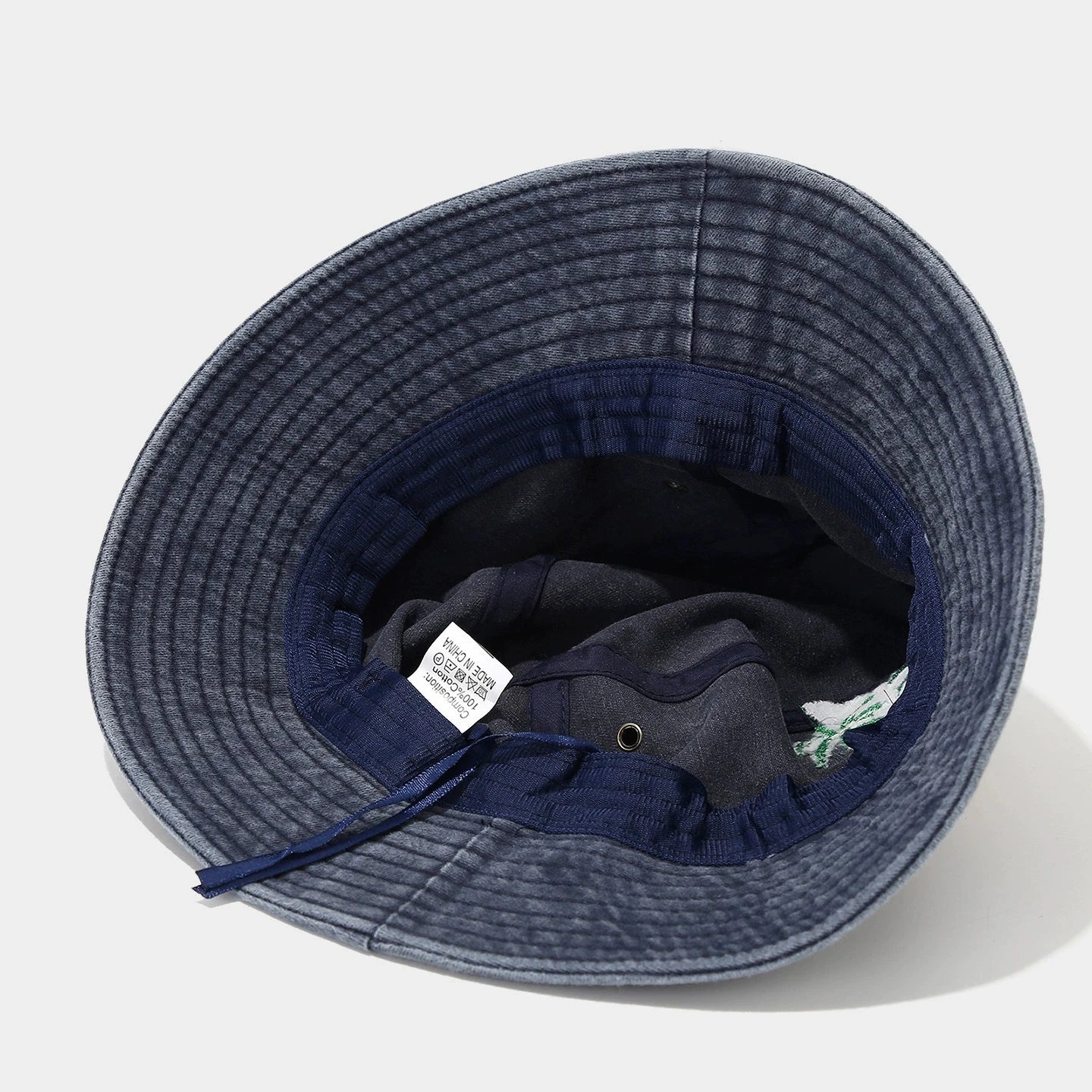 Distressed Coconut Tree Embroidered Beach Bucket Hat