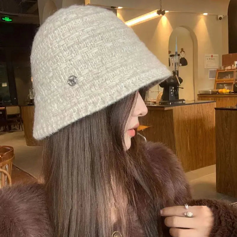 Unisex Knitted Winter Warm Fisherman Bucket Hat