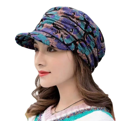 Vintage Floral Warm Baseball Cap
