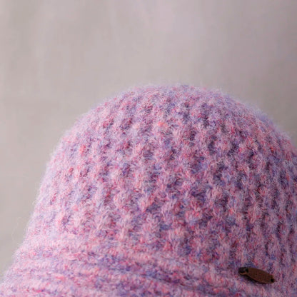 Colorblock Knitted Foldable Bucket Hat