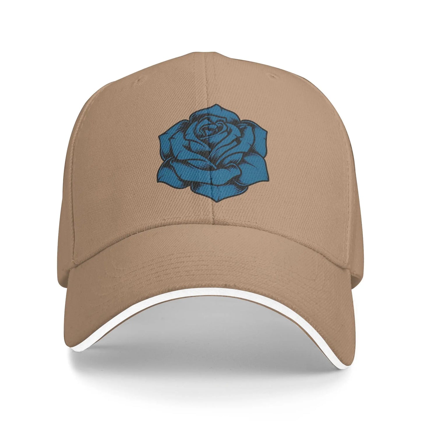 Ado Blue Rose Casual Trucker Baseball Cap