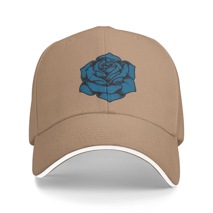 Ado Blue Rose Casual Trucker Baseball Cap
