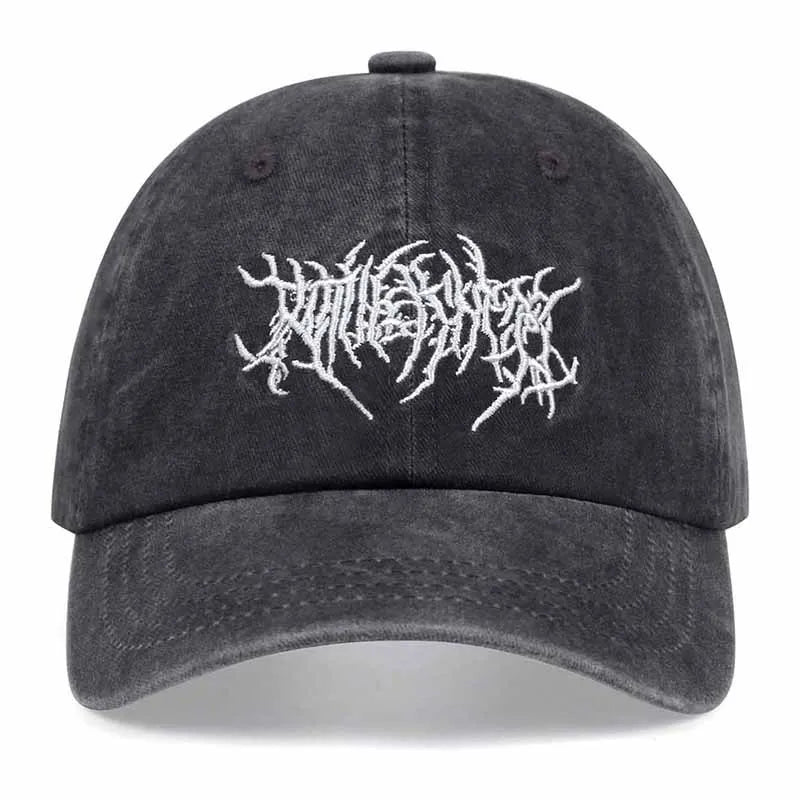 Vintage Washed Punk Embroidered Dad Hat