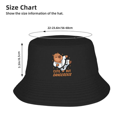 Capybara Cute Dangerous Harajuku Travel Bucket Hat