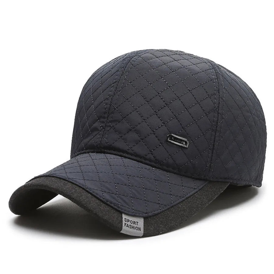 Winter Solid Color Quilted Embroidery Hat