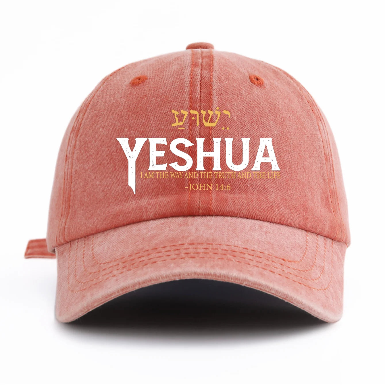 Yeshua Print Washed Baseball Cap