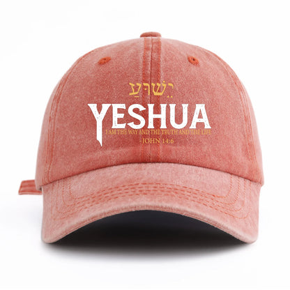 Yeshua Print Washed Baseball Cap