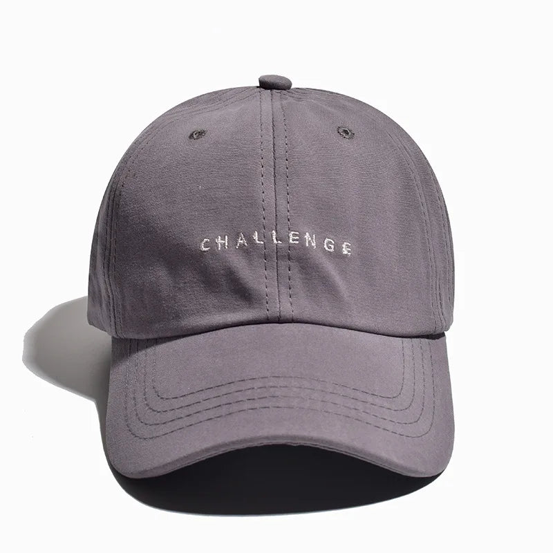 Challenge Letter Soft Cotton Baseball Cap