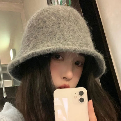 Retro Dome Wool Felt Bucket Hat