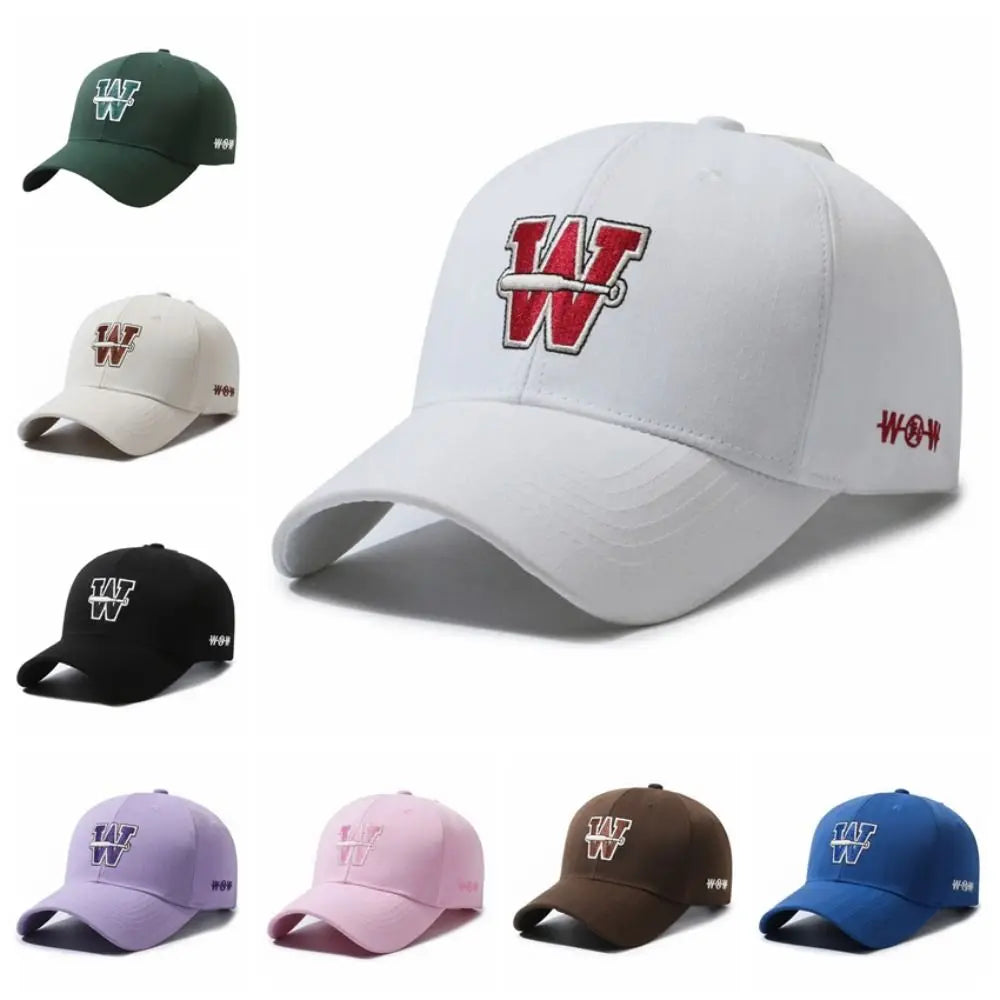 W Letter Cotton Trucker Baseball Cap