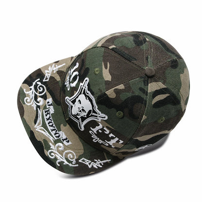 Camouflage Skull Hip Hop Snapback Cap