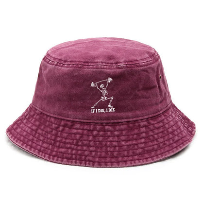 Vintage Cotton Fitness Workout Streetwear Bucket Hat