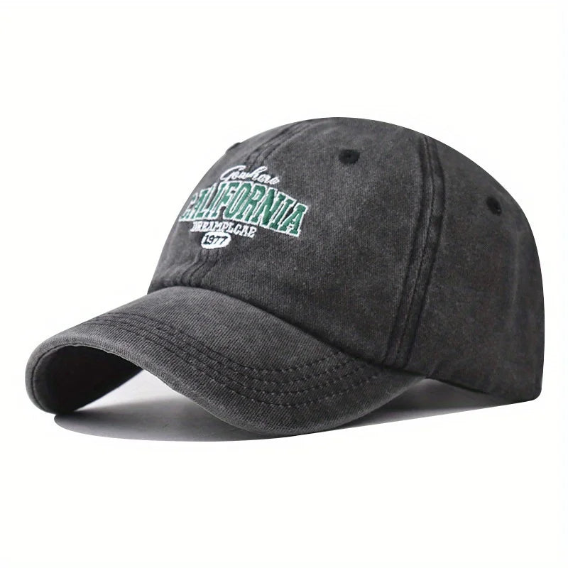 California Washed Cotton Embroidered Contrast Baseball Cap