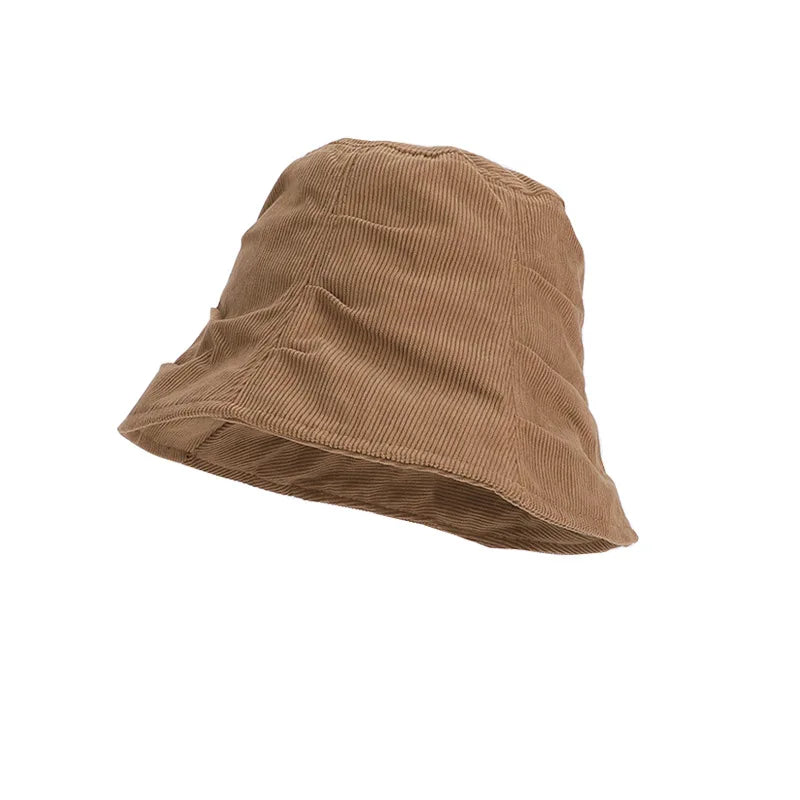 Japanese Retro Corduroy Oversized Bucket Hat