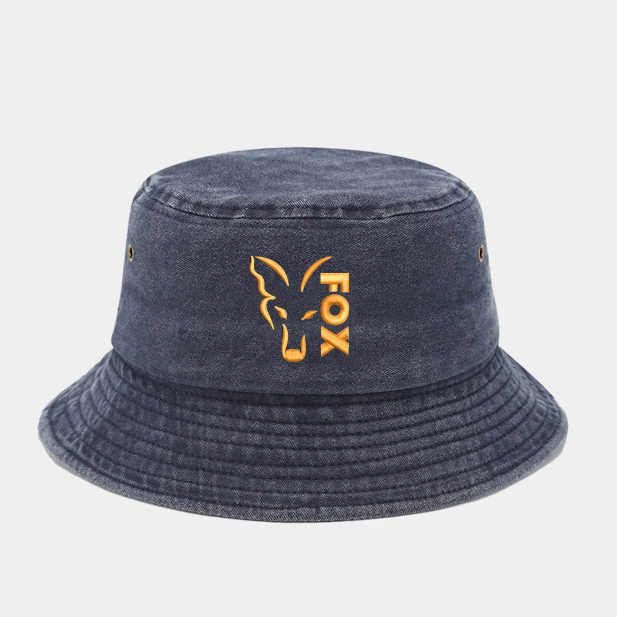 FOX Washed Retro Embroidered Bucket Hat