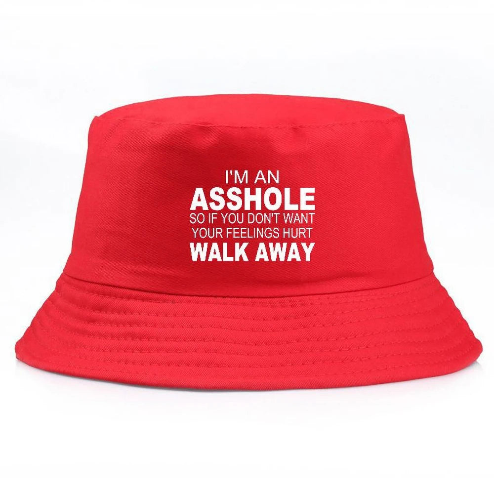 Keep Away From Me Solid Color Bucket Hat