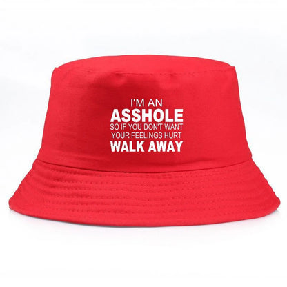 Keep Away From Me Solid Color Bucket Hat