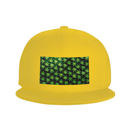 Cannabis Leaf Graphic Pattern Snapback Cap