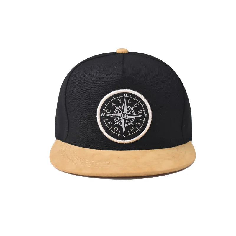 Fashion Embroidery Flat Brim Snapback Cap