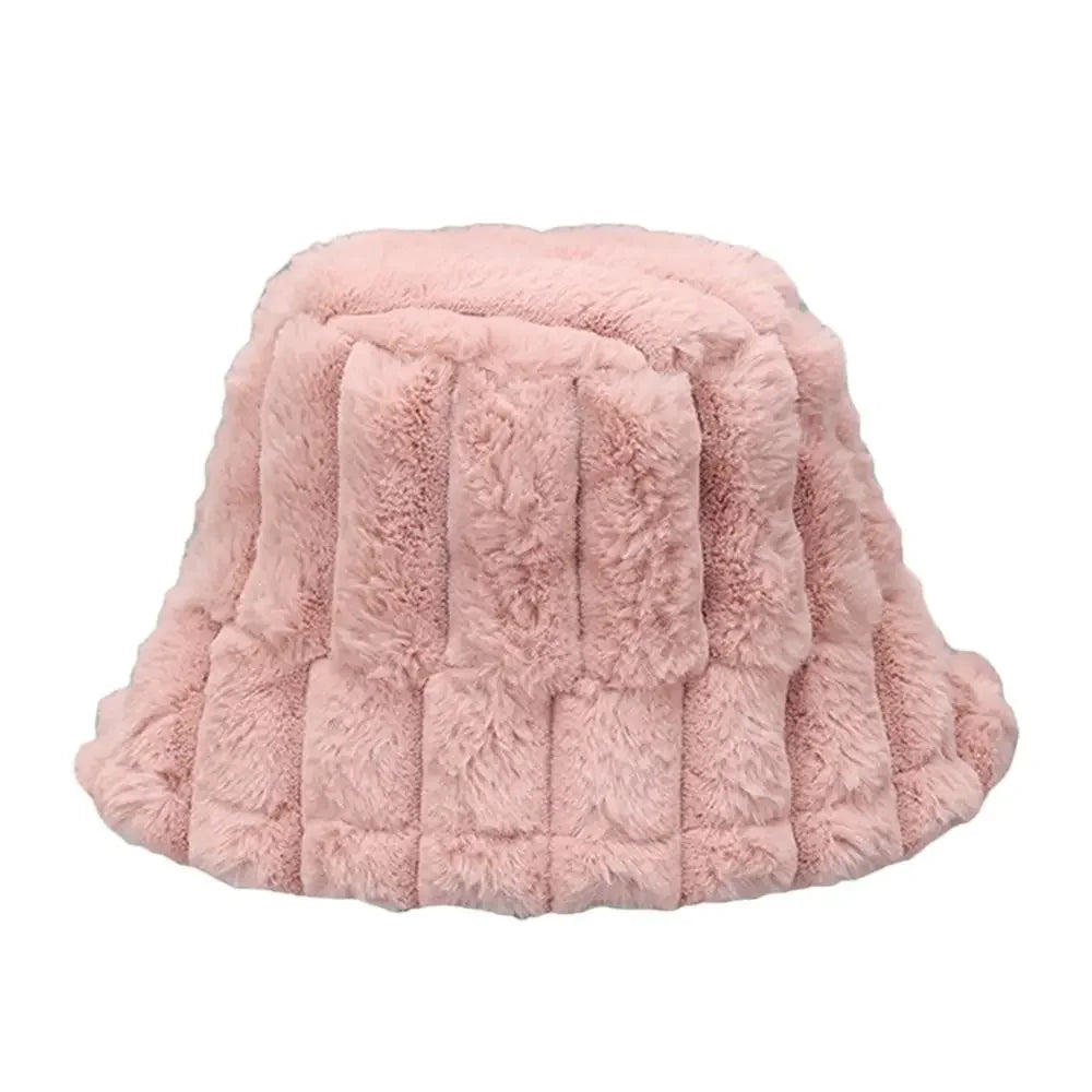 Winter Faux Fur Panama Bucket Hat