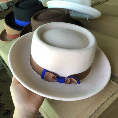 Men Women Autumn Winter Pork Pie Fedora Jazz Hat
