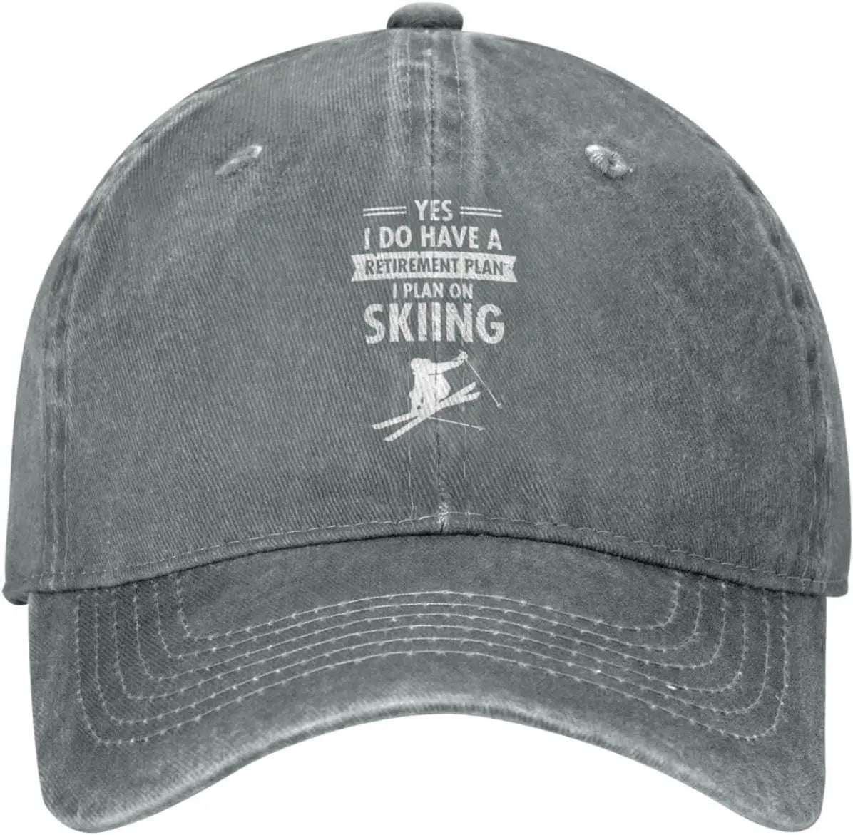 Casual Cotton "Retirement Plan" Skiing Baseball Cap