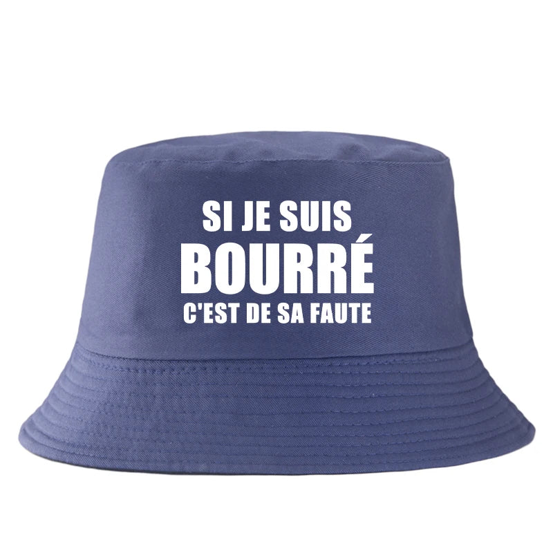 Si Je Suis Bourré Reversible Bucket Hat