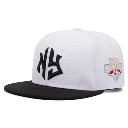 Men's Fashion Letter NY1664 Embroidered Snapback Hat Hip