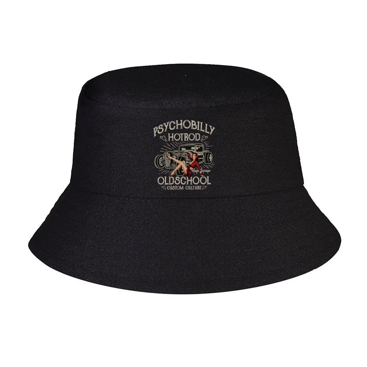Psychobilly Hotrod Old School Graphic Bucket Hat