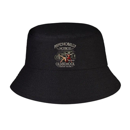 Psychobilly Hotrod Old School Graphic Bucket Hat