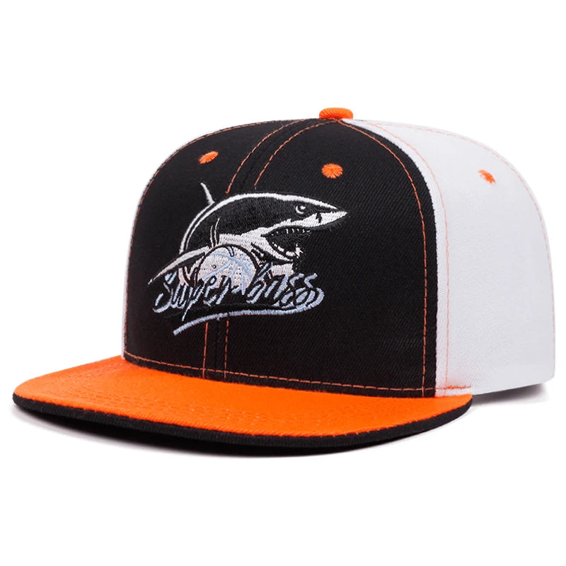 Shark Embroidered Street Baseball Cap