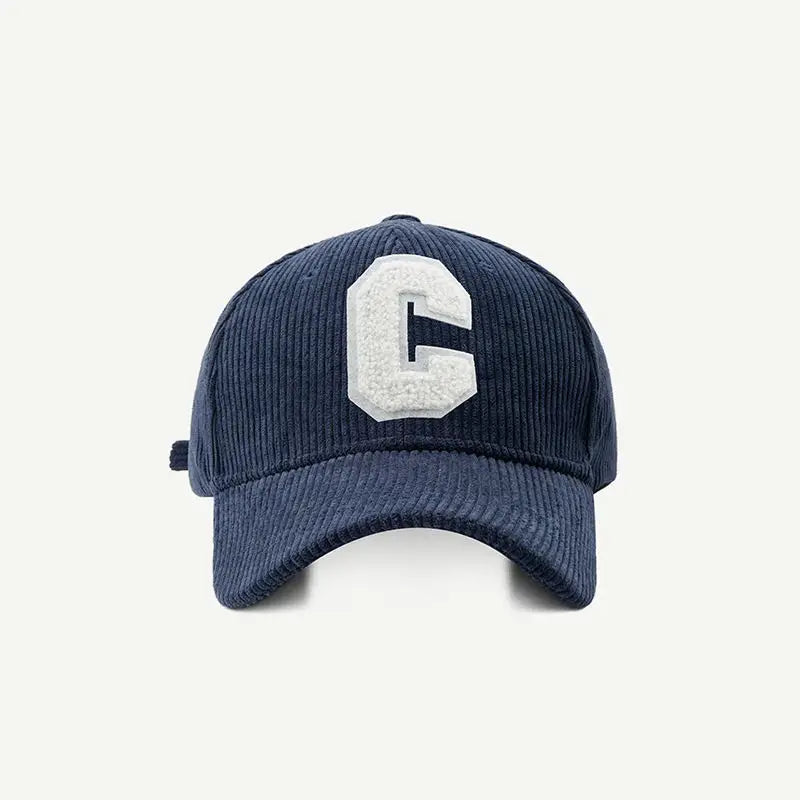 Corduroy C Letter Baseball Cap