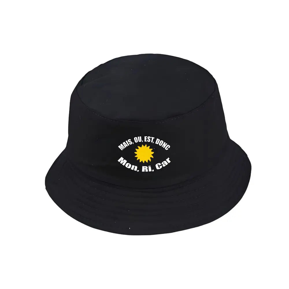 Sun Embroidered Cotton Bucket Hat Unisex