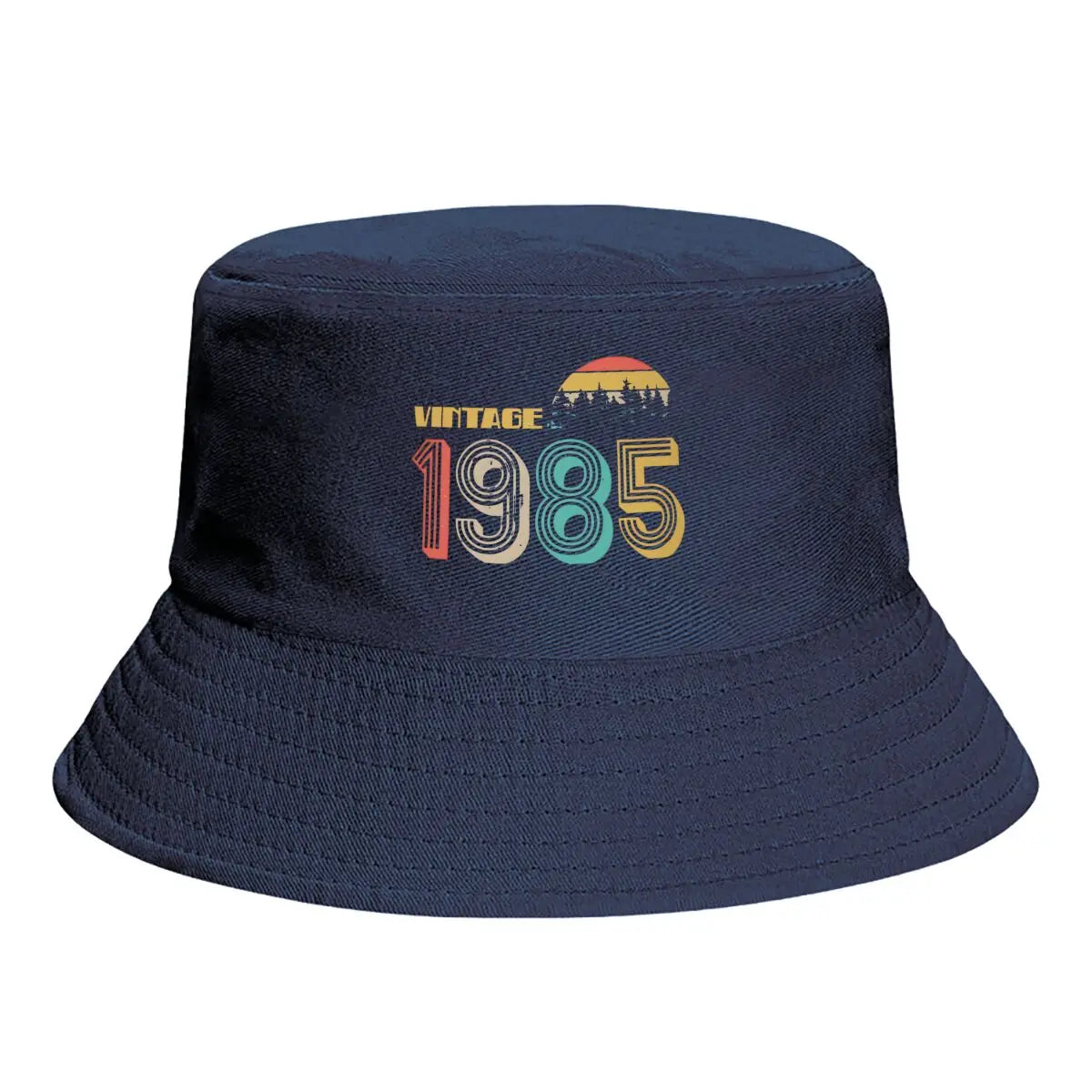 Vintage 1985 Birthday Vibe Graphic Bucket Hat
