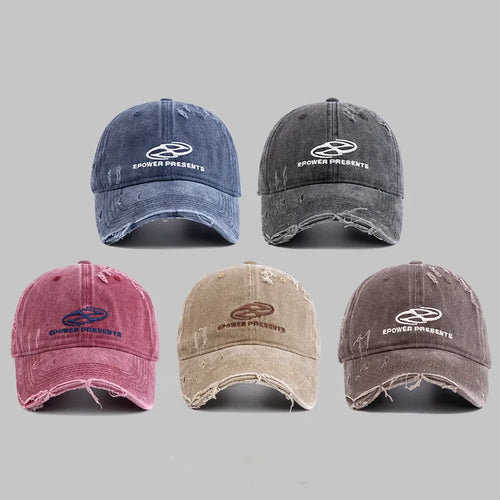 Retro Washed Letter Baseball Cap