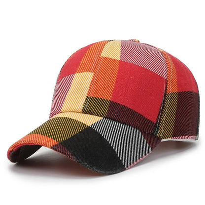Plaid Adjustable Baseball Cap