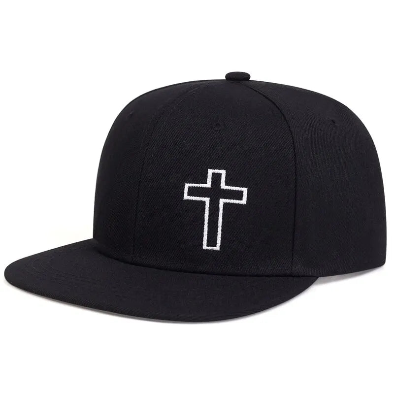Unisex Cross Embroidery Hip-hop Hats