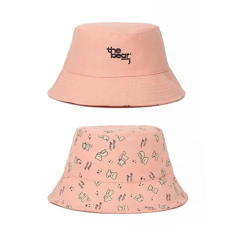 Cotton Cartoon Print Outdoor Travel Sun Bucket Hat