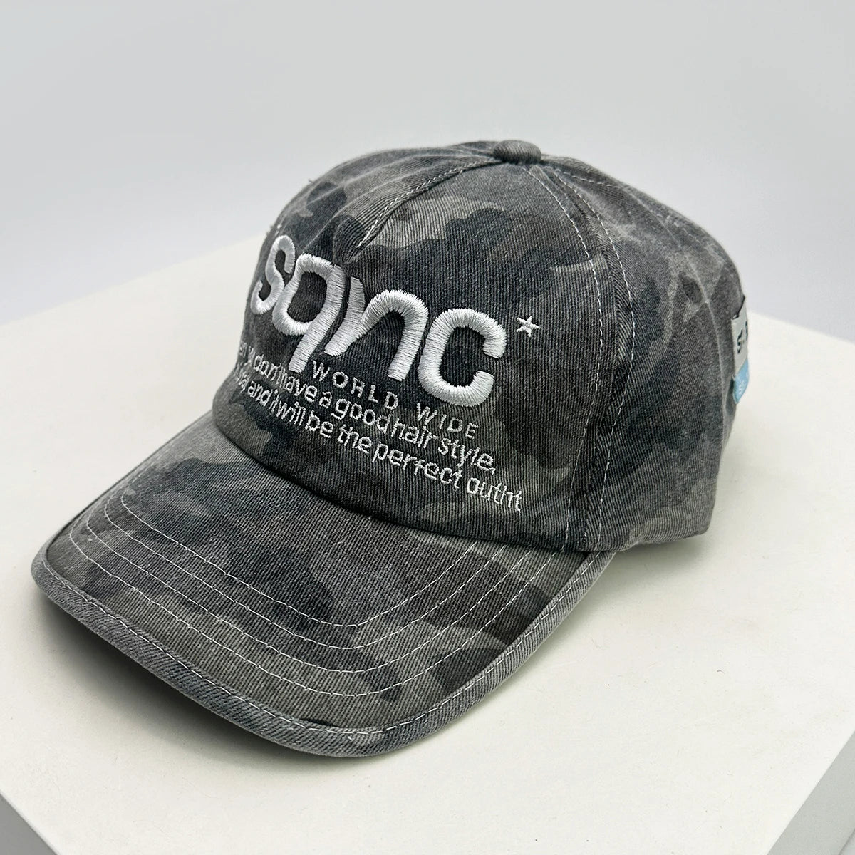 American Style Camo Embroidery Versatile Baseball Cap