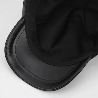 Asuka Cat Ear PU Leather Baseball Cap