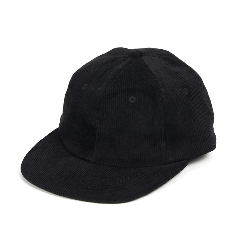Corduroy 6-Panel Flat Brim Hip Hop Cap