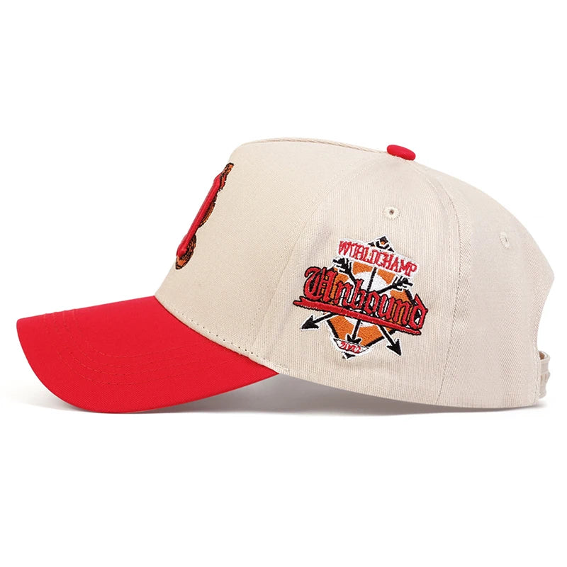 Unisex Rose Letter Embroidery Baseball Caps Spring Autumn