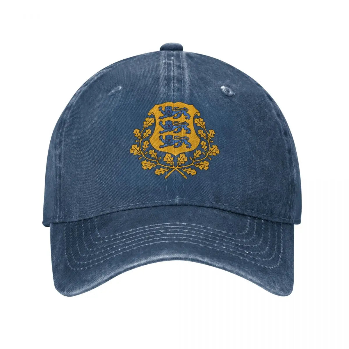 Estonia Emblem Charcoal Washed Vintage Baseball Cap