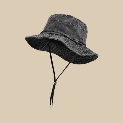 Retro Washed Denim Bucket Hat