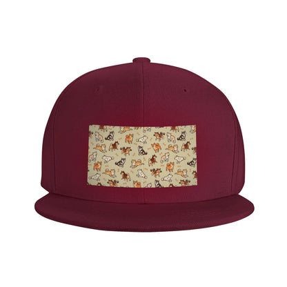 Cute Shiba Inu Dogs Cream Casual Snapback Cap