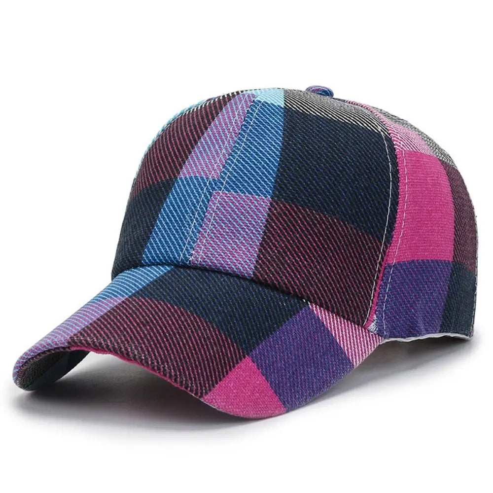 Plaid Adjustable Baseball Cap